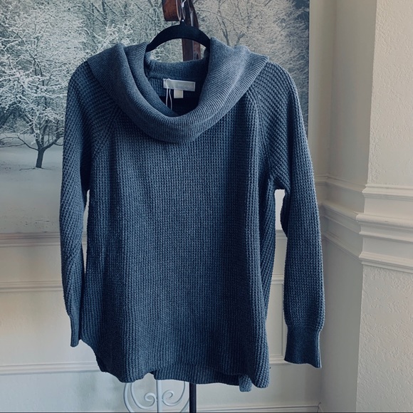 MICHAEL KORS CASUAL WAFFLE KNIT COWL NECK SWEATER - Picture 7 of 12